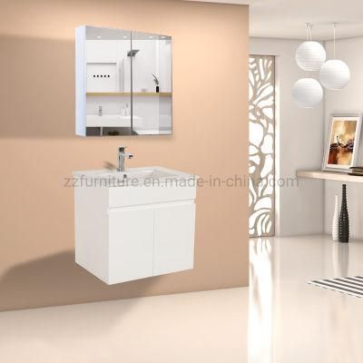 Modern PVC Luxury Wall Hung White Hotel Bathroom Vanity Furniture Set