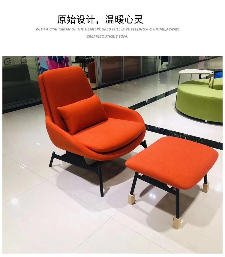 European Leisure Chair with Soft Fabric Bent Wood Armrest Colorful Restaurant Club Tub Chair