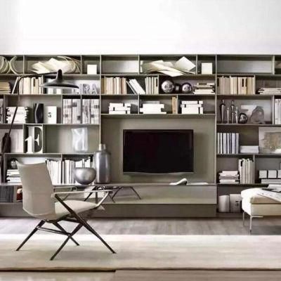 Modern Furniture Simple Design Foshan Customize MDF TV Cabinet Home Furniture Bookcase