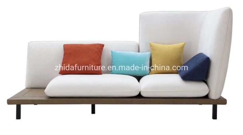 High-End Modern Home Furniture Lobby Sofa Set Reception Living Room Solid Wood Leg Modular L Shape Sectional Fabric Sofa Furniture for Villa and Apartment