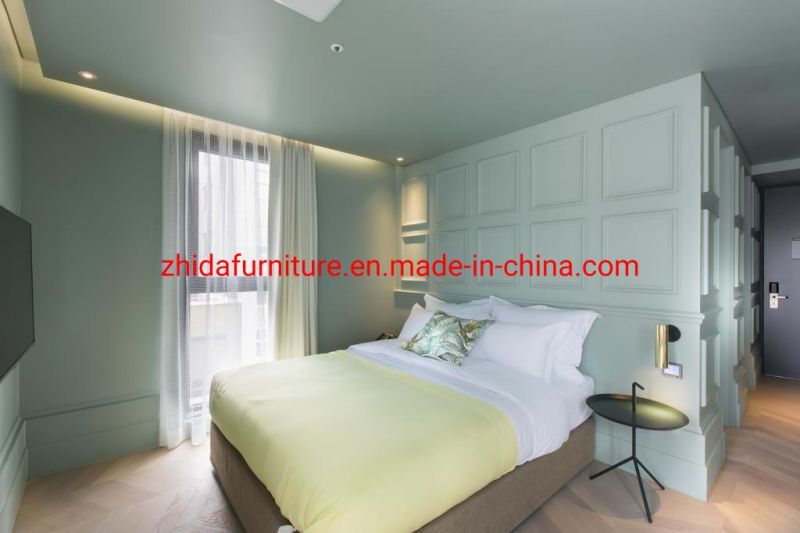 Wood Carving Hotel Bedroom Furniture Latest Double Bed Designs Furniture for Hotel