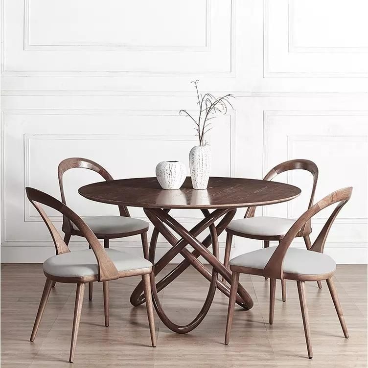 Italian Fashion Solid Wood Dining Room Furniture Dining Table Ash Wood Base