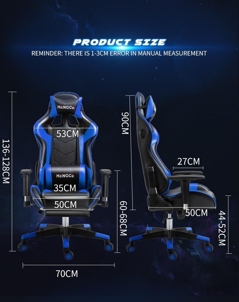 Amazon Hot China Manufacturer OEM Accept Vibration Adjustable CE Approval Silla Gamer Racing Chair Massage Gaming Seat with Footrest