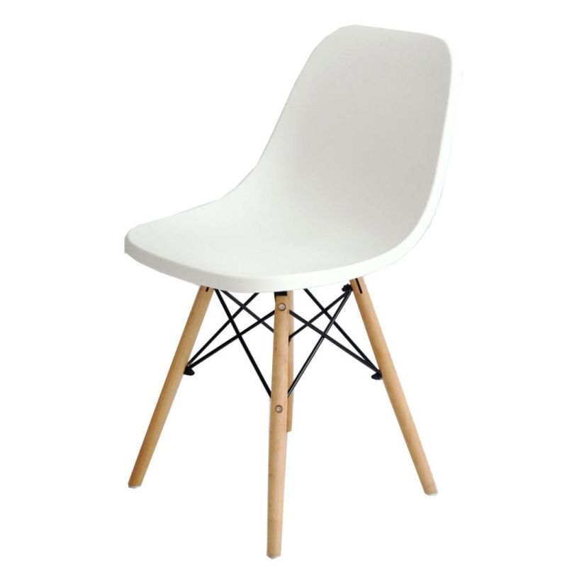 Modern Furniture Hot Sale Popular PP Chair with Wood Legs for Dining Chairs