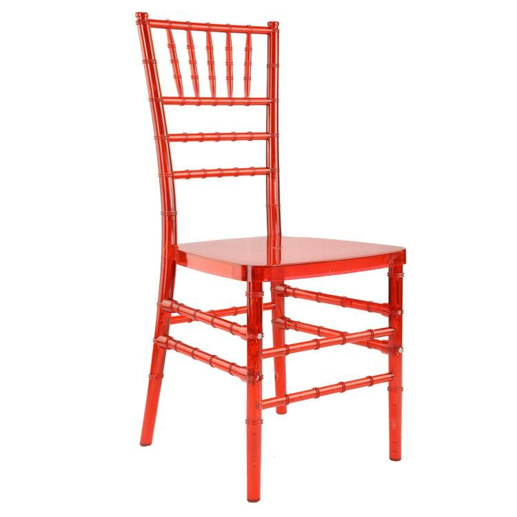 New Design Hotsale Crystal Resin Chiavair Chair Clear Tiffany Chair