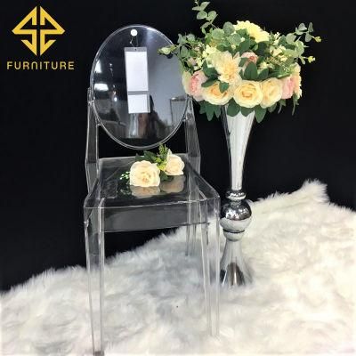 Wholesale Stackable Wedding Party Banquet Resin Acrylic Clear Dining Chair