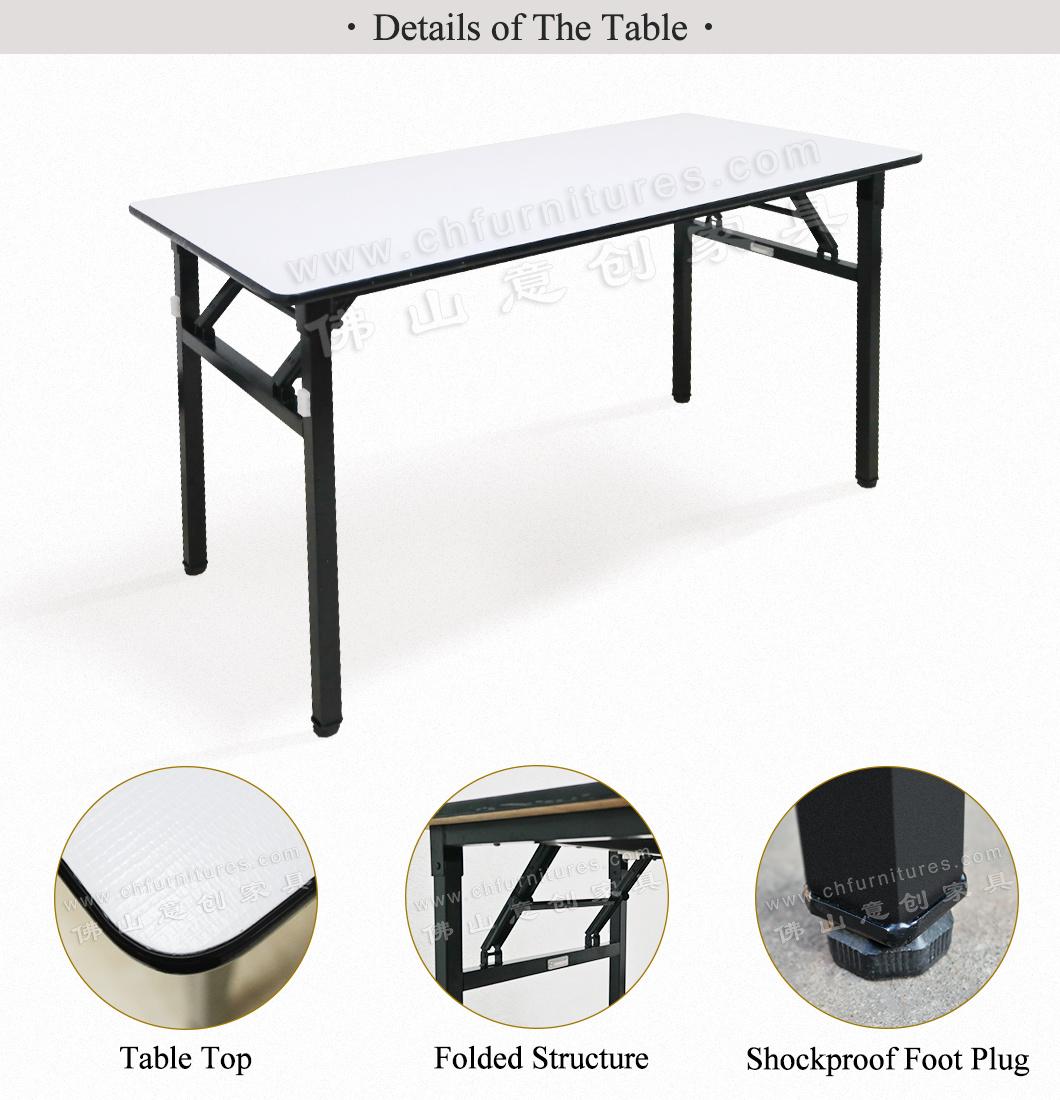 Hyc-T14 Wholesale Iron Folding Conference Office Table for Restaurant