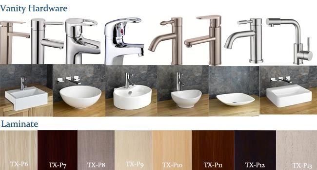 Modern Finger Pull Design Wooden Vanity Cabinet Home Furniture Bathroom for Sale