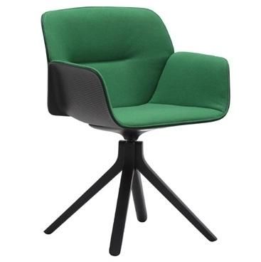 Modern Design Swivel Fabric Upholstery Plastic PP Dining Chair