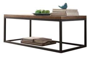 MDF Living Room Stainless Steel Metal Legs Wooden Metal Frame Coffee Table Set Furniture