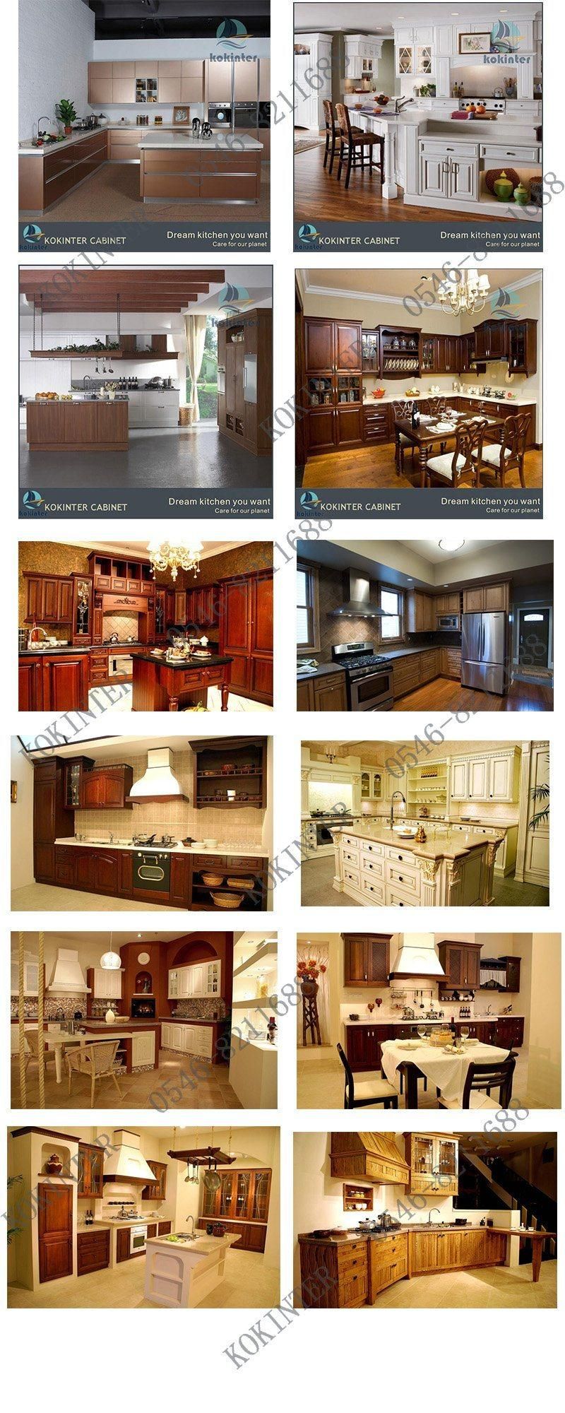 New Design China Soild Wood Kitchen Cabinet Second Modren