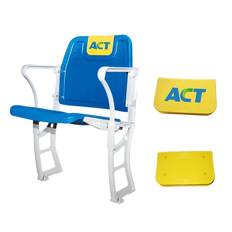 HDPE Foldable Stadium Chair VIP Stadium Seats with Advertisement Plate