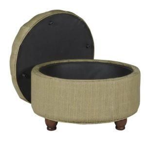 Modern Wooden Fabric Office Outdoor Hotel Living Room Home Kids Garden Dining Room Furniture Ottoman Storage Round Pouf Sofa Chair for Bedroom