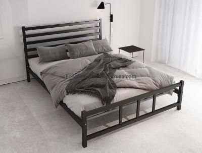 Modern Adult Hotel Bedroom Furniture Set Stainless Steel Frame Bed
