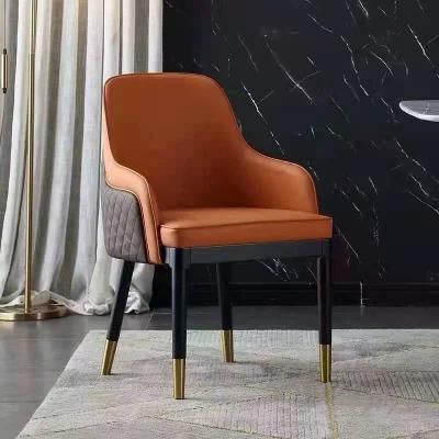 Modern Hotel Furniture New Design PU Leather Round Sofa Chair