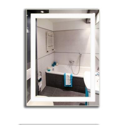 Graphic Design Touch Switch Sensor Rectangle LED Bathroom Wash Basin Mirror