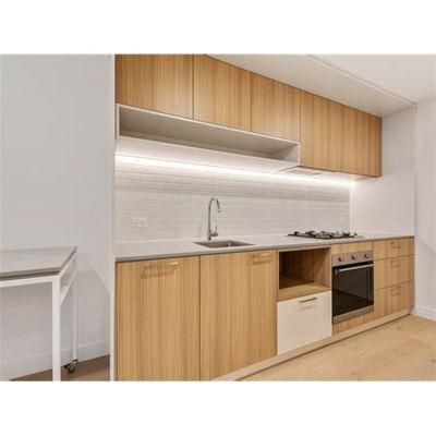Foshan High Grade Wood Veneer Finish Kitchen Cabinets