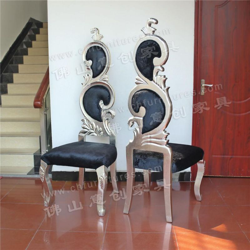 Glassy Style Cheap Wholesale Wood King Banquet Wedding Chair