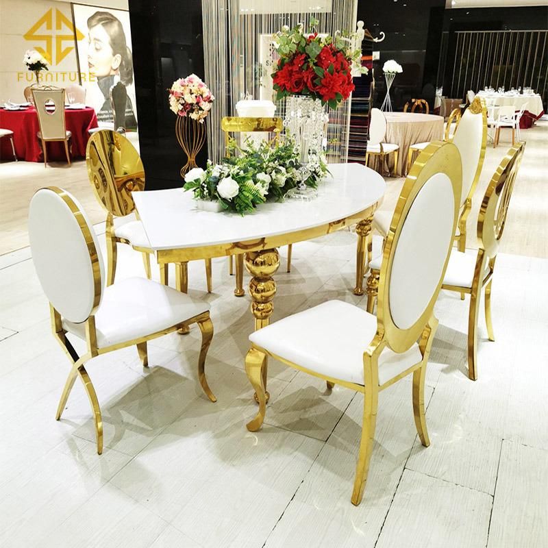 Hotel Event Furniture Stainless Steel Heart Shape Metal Event Banquet Luxury Chair for Wedding