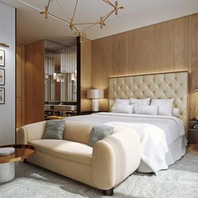 Customized 5 Satr Chinese Modern Wooden Luxury Hotel Standard Bedroom Set Furniture
