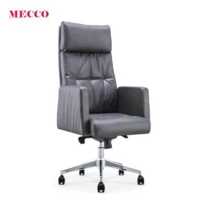 High Quality Adjustable Office Chair Leather Seat Metal Frame Swivel Chair