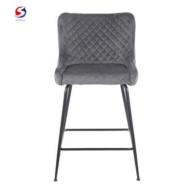 Modern Nordic Style Fabric Restaurant Cafe Dining Lounge Living Room Furniture Stool Bar Chair