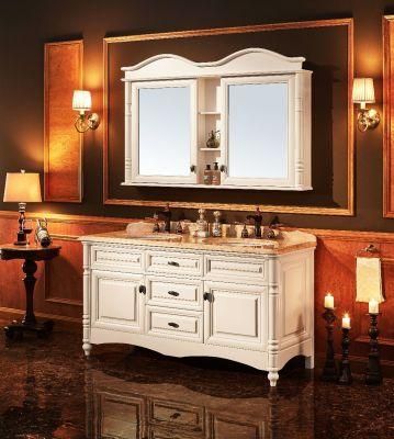 Woma New Design Big Size Solid Wood Bathroom Sink Cabinet with Mirror (3357)