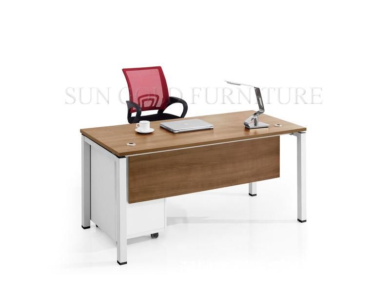 Simple Design Desk with Movable Cabinet Wood Computer Desk (SZ-OD197)