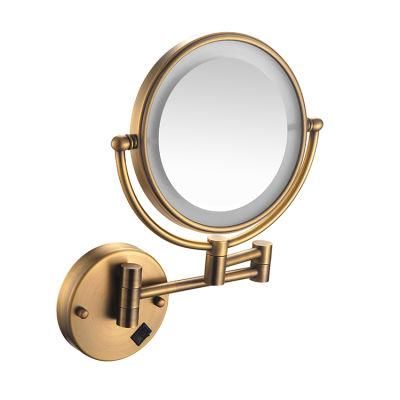 Kaiiy LED Mirror 2face Modern Stainless Steel Bathroom Makeup Mirror for Wall Mounted Bathroom Accessories