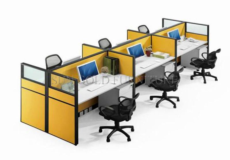 Modern Office Partition for 4 Persons Office Furniture Work Cubicle Partition Workstations