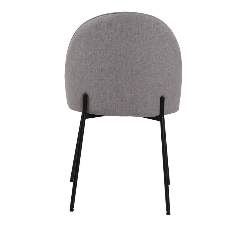 Restaurant Furniture Hotel Modern Wedding Fabric High Back Dining Chair with Metal Legs