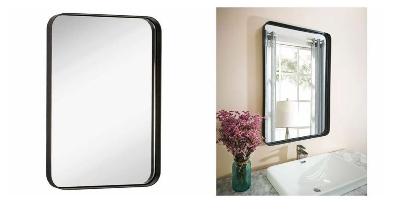 Metal Framed Wall Mirror for Bathroom Living Room Bedroom Hall and Entryway