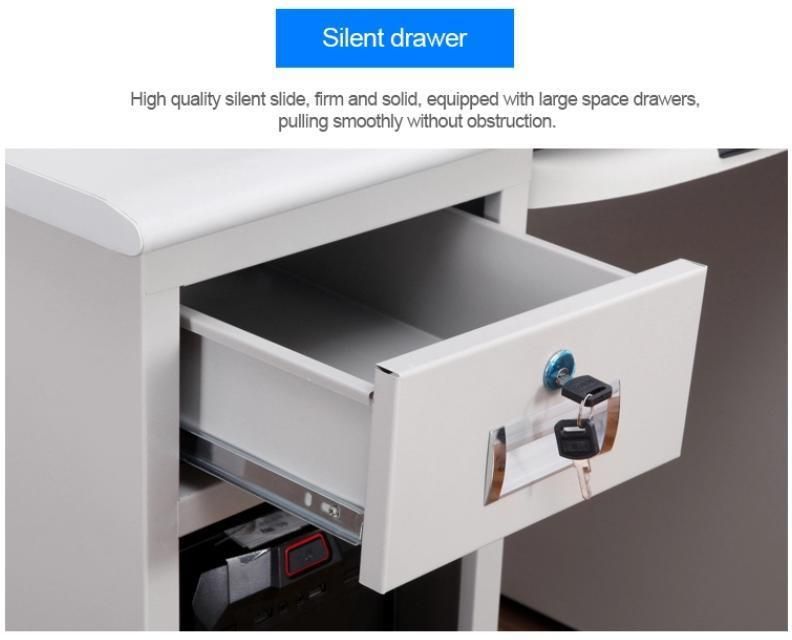 Drawers Modern Lock Office Furniture with Computer Desk Study Table