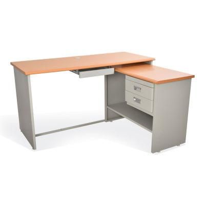 Customized Computer Table L Shape Executive Office Desk Furniture with Drawers