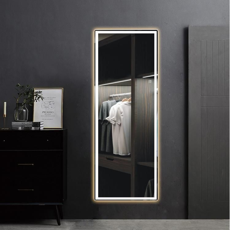 China Professional Manufacturer Wall Dress Full-Length Illuminated LED Mirror with Touch Switch