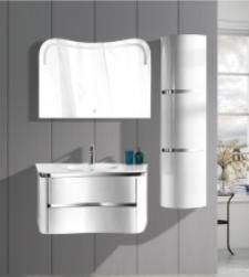 China Factory PVC Board Bathroom Basin Sink Vanity with Big Storage Bathroom Furniture