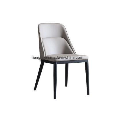 Moden Furniture Living Room Steel Frame Leather Upholstered Dining Chairs