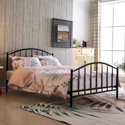 Nordic Minimalist Modern American European Minimalist Small Apartment Environmentally Friendly Formaldehyde-Free Single Double Wrought Iron Bed