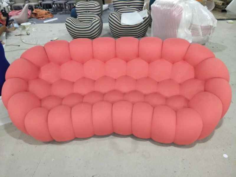 Modern Fabric Soft Single Double Honeycomb Bubble Sofa Seater Couch