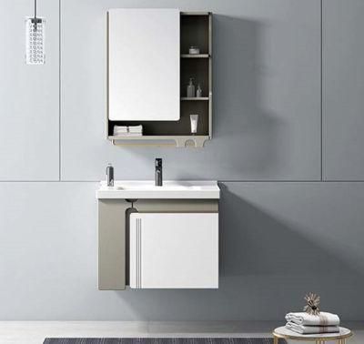 PVC Bathroom Cabinet with Mirror Vanity Cabinet, Wall Mounted, Color