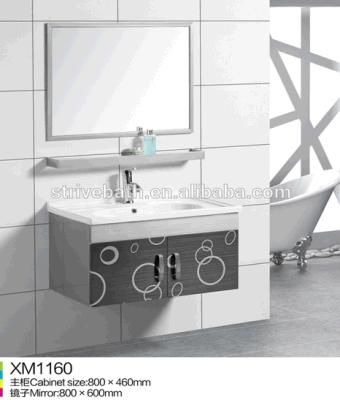 Common Modern Stainless Steel Bathroom Cabinet Vanity and Furniture