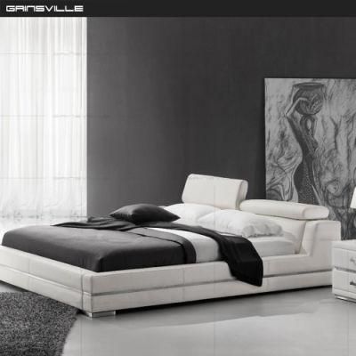 Modern Bed King Bed Leather Bed with Adjustable Headrest Gc1685