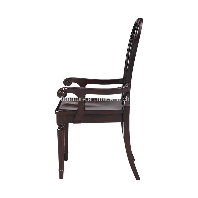 Armrest Hotel Chinese Restaurant Dining Furniture Dining Chair