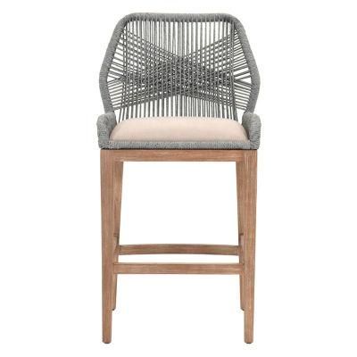 Outdoor Counter Stool with Removable Upholstered Seat