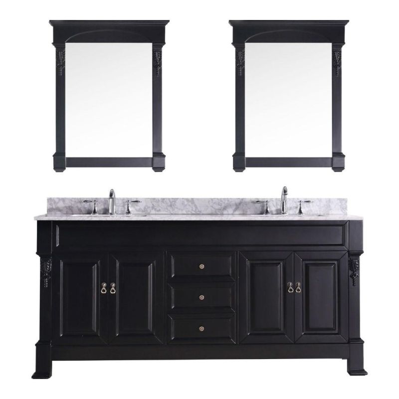 2022 New Black Double Sink Floor Type Bathroom Cabinet