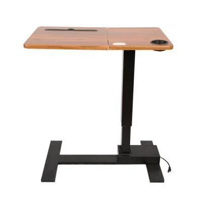 Smart Electric Blue Tooth Movable Height Adjustable Side Table with 30&deg; Angled Wooden Table Top /Coffee Table