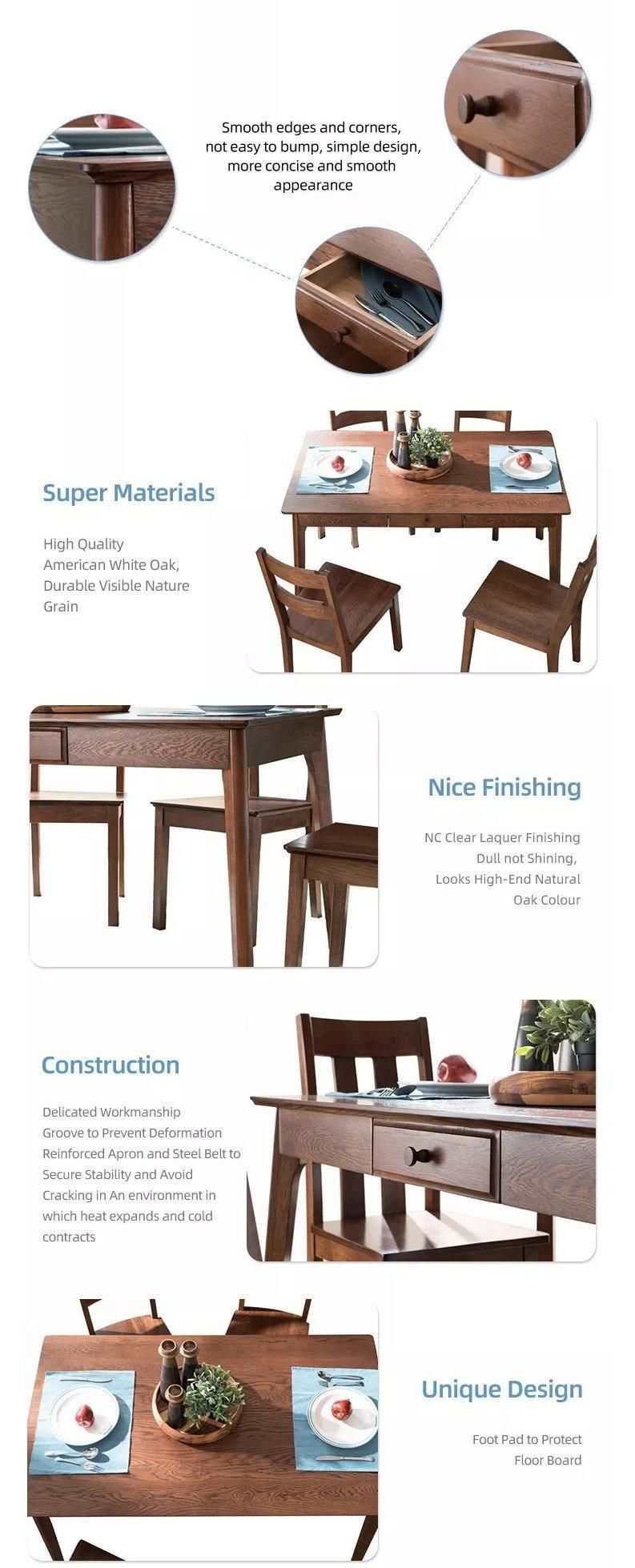 Furniture Modern Furniture Table Home Furniture Wooden Furniture New Style Room Furniture Kitchen Chairs Set Modern Solid Wood Top Dining Table