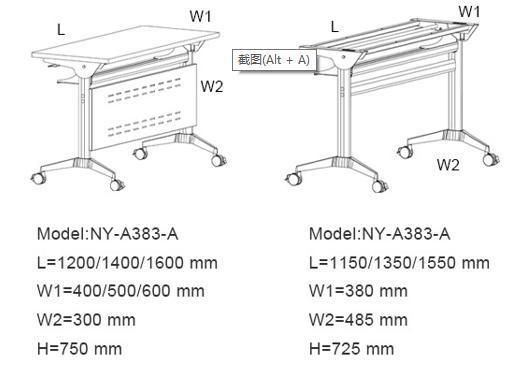 Elites Wholesale Foldable Movable Silent Pully Standing Desk Computer Table Student Office Home Furniture