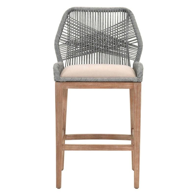 Outdoor Counter Stool with Removable Upholstered Seat