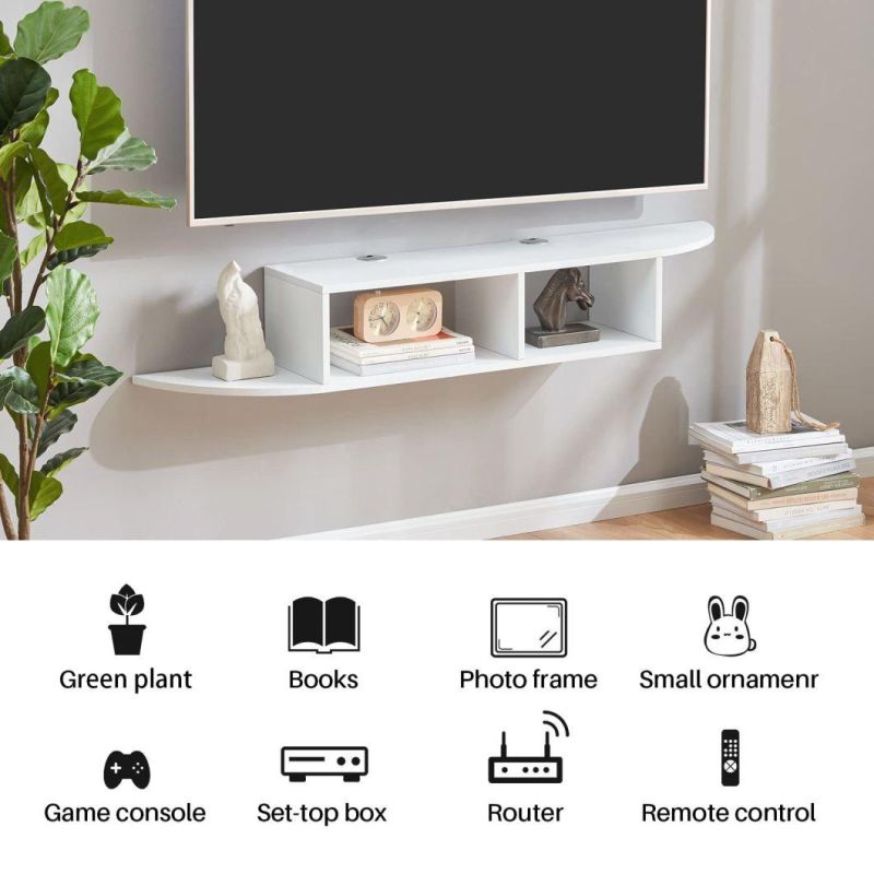 TV Stand Wall Mounted Entertainment TV Shelf Modern Media Console TV Storage Shelf for Living Room Bedroom